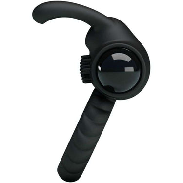 Anello Vibrante Eudora in Silicone Impermeabile Nero con Stimolatore Clitoride